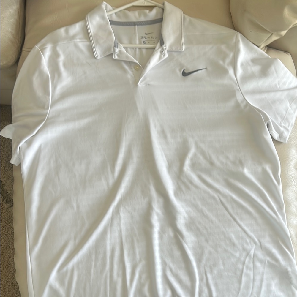 Nike Men's White Polo Shirt